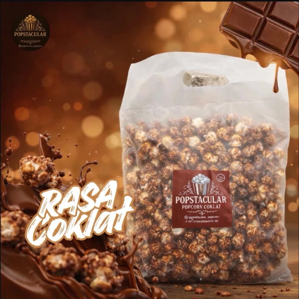 Coklat (Chocolate) popcorn